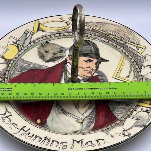 Rare! Royal Doulton "The Hunting Man" collectors plate D.6282 With silver plate - Picture 2 of 8